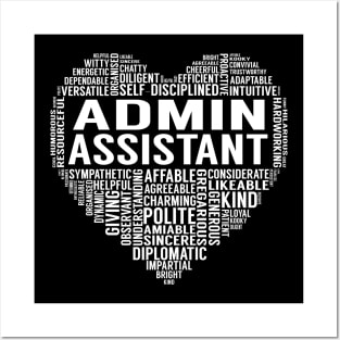 Admin Assistant Heart Posters and Art